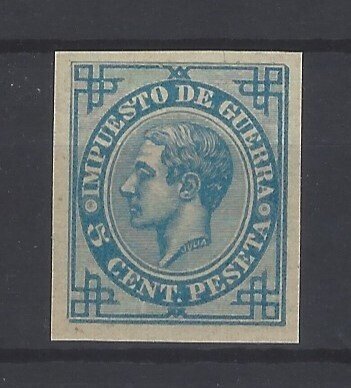 Spagna 1876 - Alfonso XII - errore di colore - senza dentare - Edifiil Esp. 183ccs #1.0
