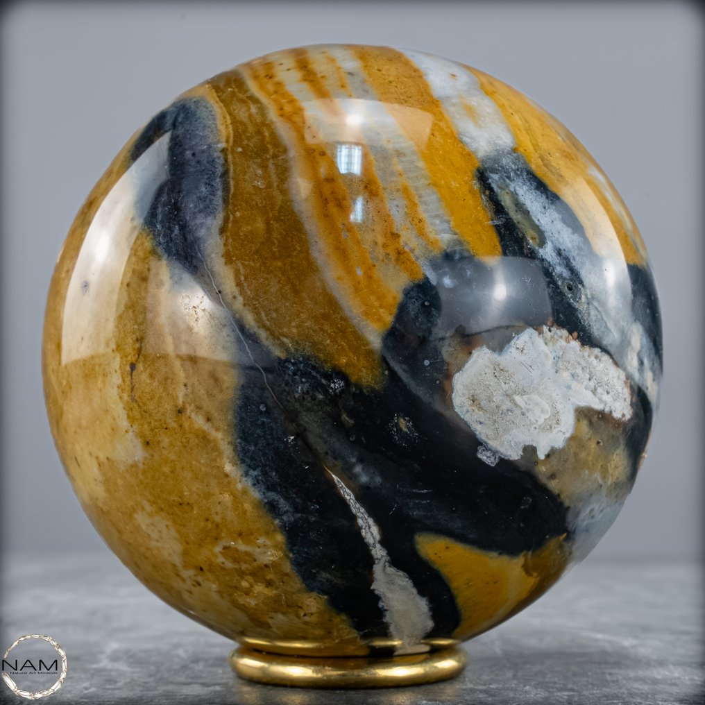 新发现！稀有天然菱铁矿-玉髓 Sphere- 1731.22 g #1.0