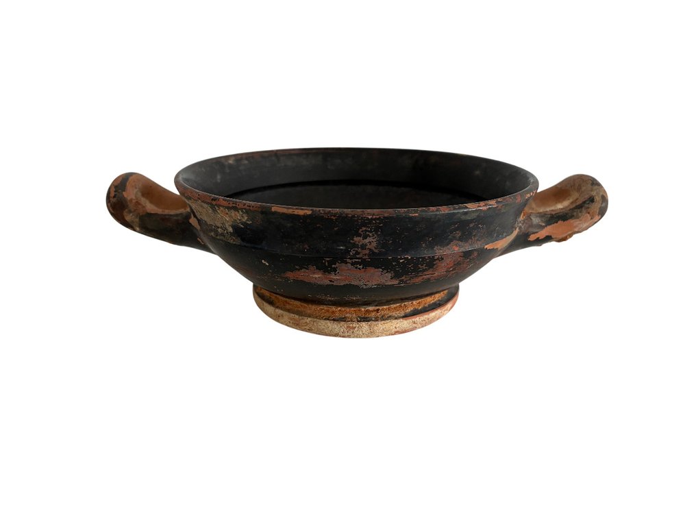 Ancient Greek Terracotta stemless cup with offset rim - 5.8 cm #1.0