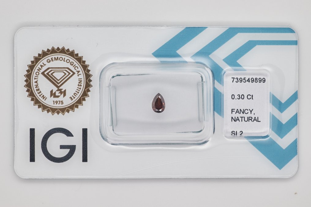 没有保留价 - 1 pcs 钻石 (天然) - 0.30 ct - 梨形 - SI2 微内含二级 - 国际宝石研究院(IGI) #1.0