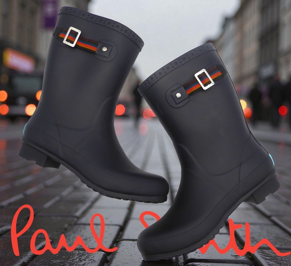 PAUL SMITH Uomo Krupa Wellington Black Dark Navy - Ankle boots - Size: EU 41 #1.0