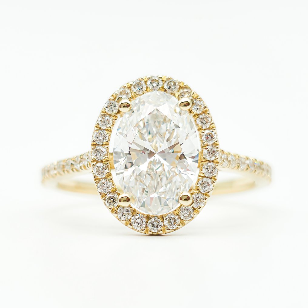 χωρίς τιμή ασφαλείας - Δαχτυλίδι - 14 καράτια Κίτρινο χρυσό -  1.84ct. tw. Διαμάντι (Εργαστηριακής καλλιέργειας) - Διαμάντι - E VS1 IGI #1.0