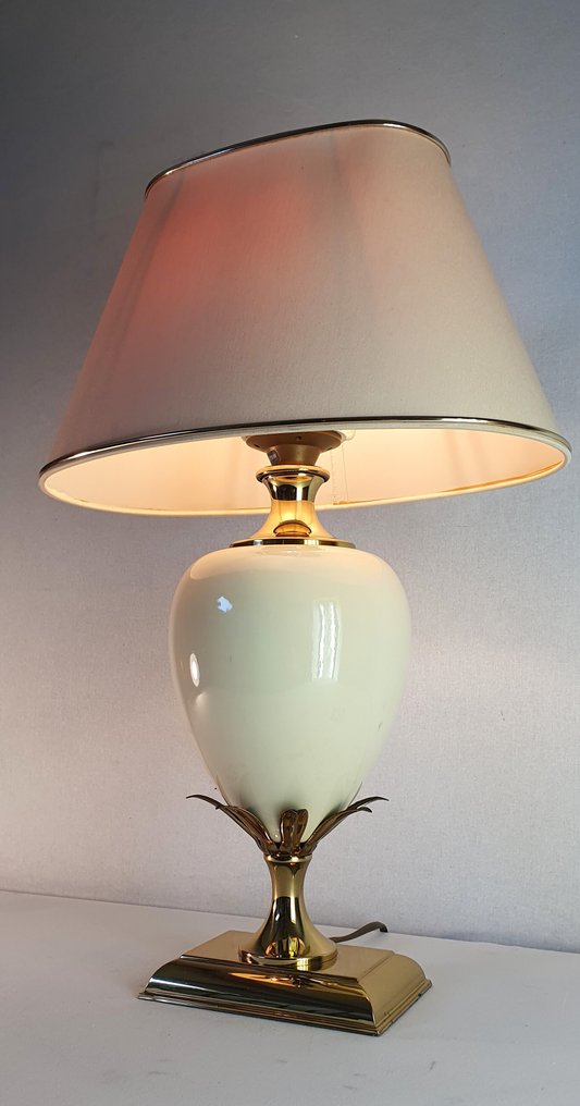 Table lamp - Brass and ceramics - Attributed to Maison Le Dauphin #3.2