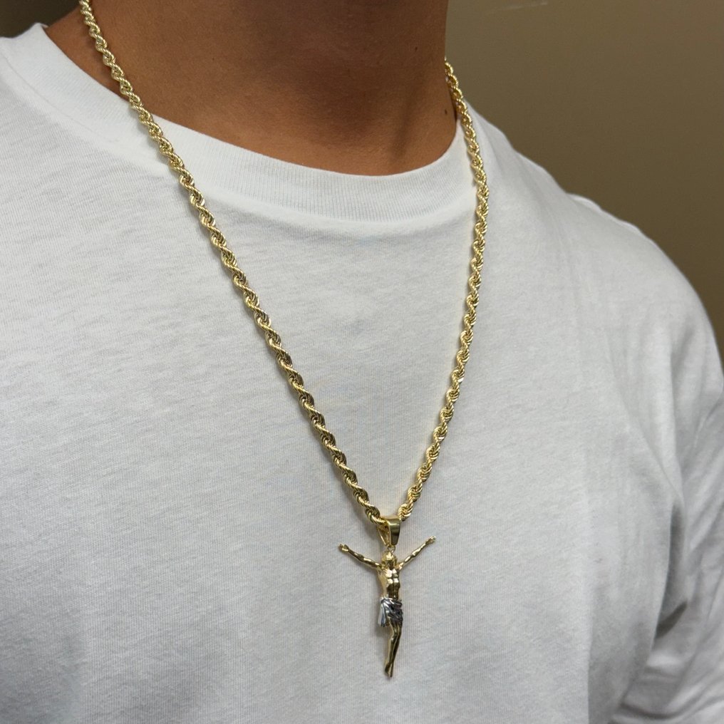 没有保留价 - Handmade - 项链 - 12.1 g - 18K包金 黄金, 白金 #3.2