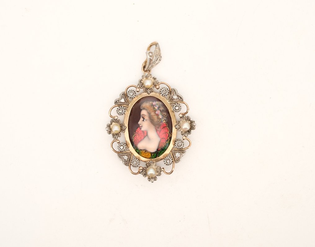 Hanger - 19.2 kt. Geel goud - Pearl #1.0