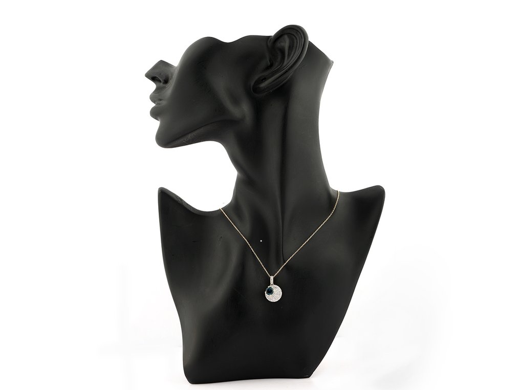 Κολιέ με μενταγιόν - 14 καράτια Κίτρινο χρυσό -  1.28ct. tw. Τοπάζιο - Διαμάντι #2.1