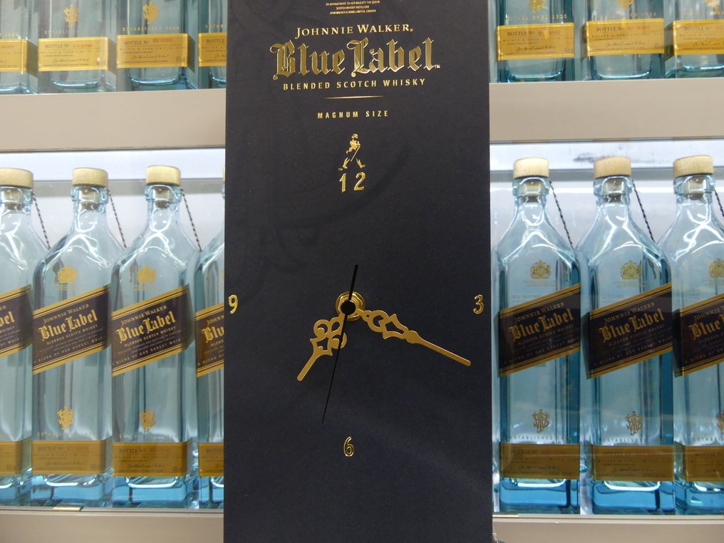 Johnnie Walker Blue Label Clock Display Stand (no bottle) - 44cm high, 13cm long, 13cm wide #3.2