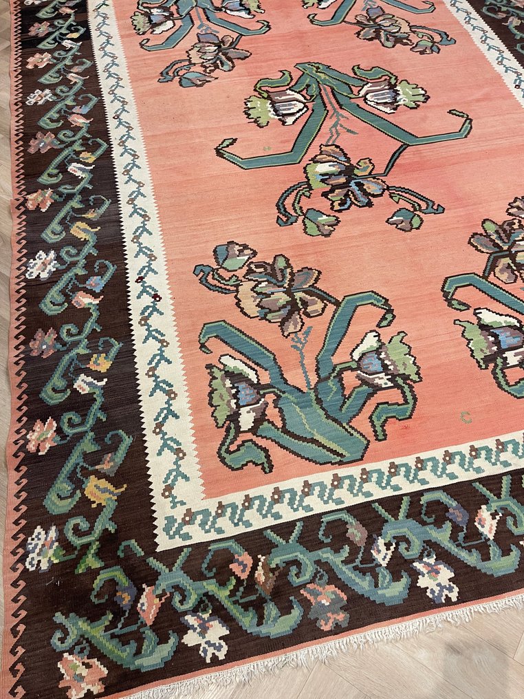 Design-Kelim - handgewebt - Wolle - farbenfroher Kelim - fein handgewebt - Kelim - 338 cm - 251 cm #3.2