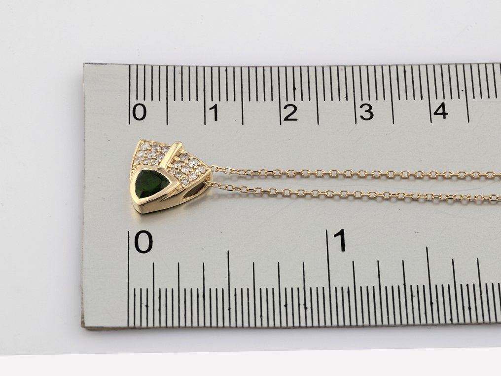 吊坠项链 - 14K包金 白金 - 0.70ct. tw. 钻石 (天然) #4.3