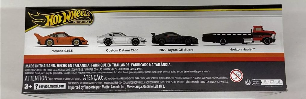 Mattel 1:64 - Model samochodu - Hot Wheels Premium 2024-Collector Toyota GR SUPRA, Datsun 240Z, Porsche 934.5 & Hauler #3.2