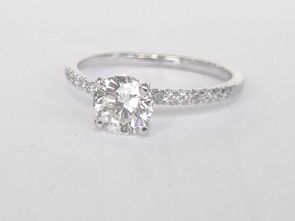 訂婚戒指 - 14 克拉 白金 - 1.10ct. tw. 鉆石 (天然) - 鉆石 #3.2