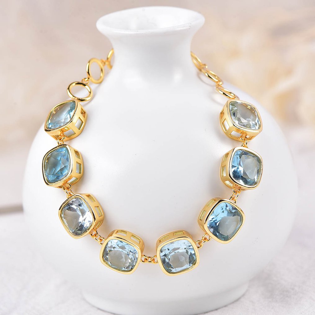 Senza Prezzo di Riserva - Bracciale Argento - Topaz - Certificato #4.3