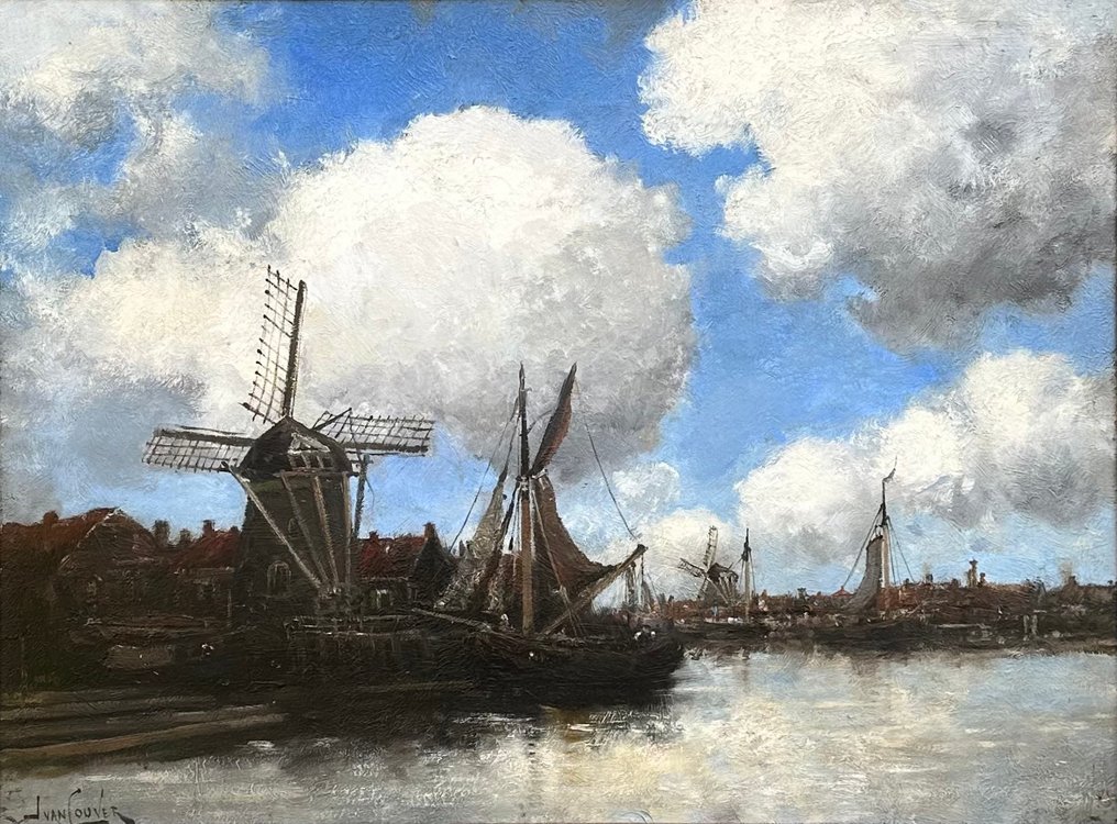 Jan van Couver - Hermanus Koekkoek jr. (1836-1909) - A Dutch Harbour #1.0