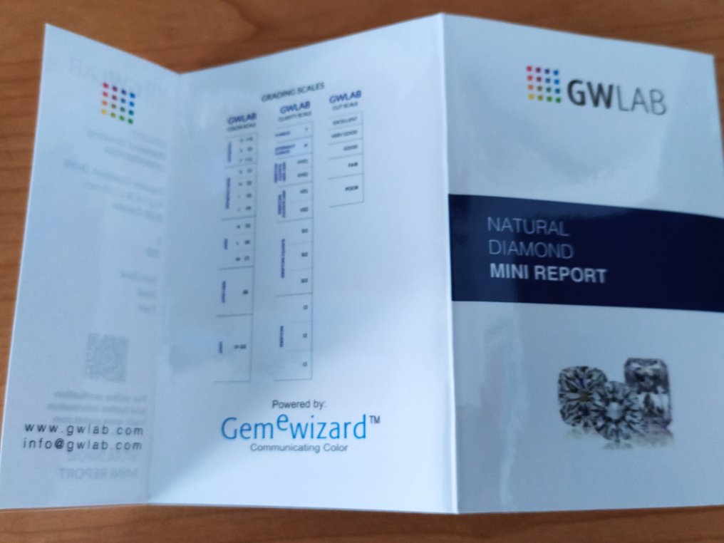 1 pcs Diamant (Naturlig) - 0.50 ct - Pute - I - SI2 - Gemewizard Gemologisk laboratorium (GWLab) #4.3