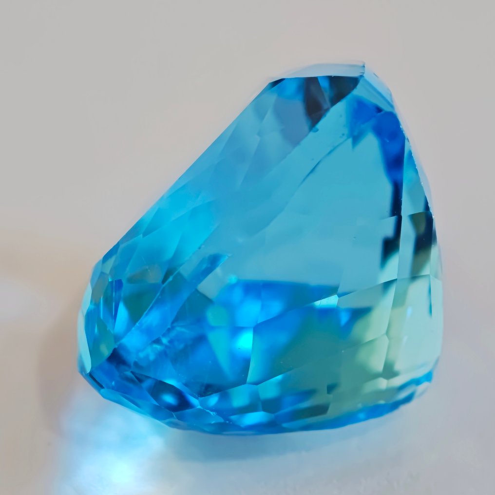 Zonder Minimumprijs Topaas - 82.65 ct - Antwerp Laboratory for Gemstone Testing (ALGT) - Intense Blue Topaz #1.0