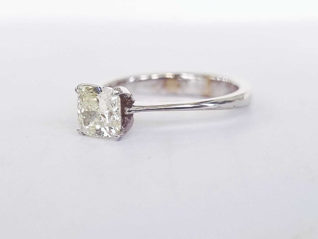 訂婚戒指 - 18 克拉 白金 -  0.82ct. tw. 鉆石 (天然) #3.2