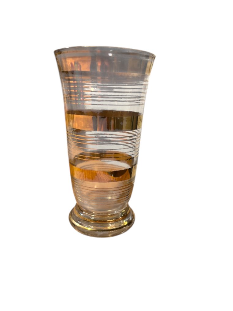 Drikkesæt til 6 (6) - Krystal - Guldblad serveret #1.0