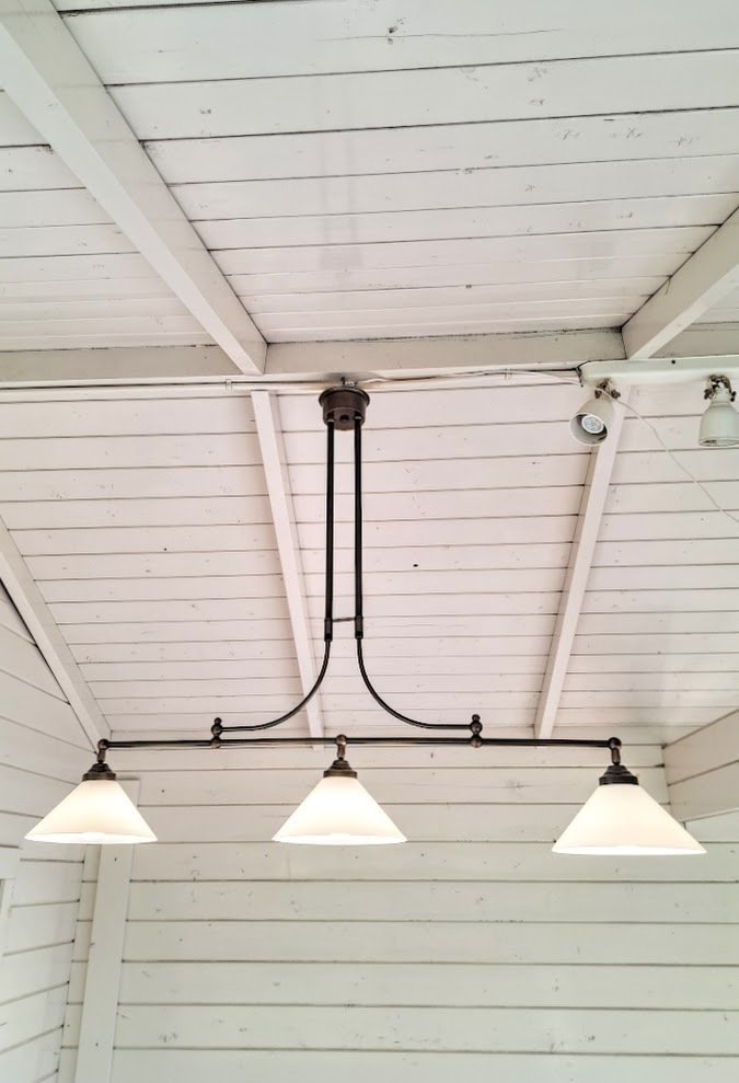 吸顶灯 - 大型吊灯 / 吊灯 - 高度可调 - 黄铜，乳白玻璃 #2.1