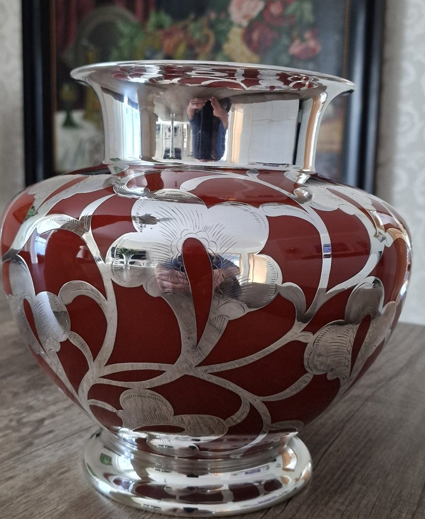 Friedrich Wilhelm Spahr - Vas - Porțelan, Argint - Overlay 1947 Rubin #1.0