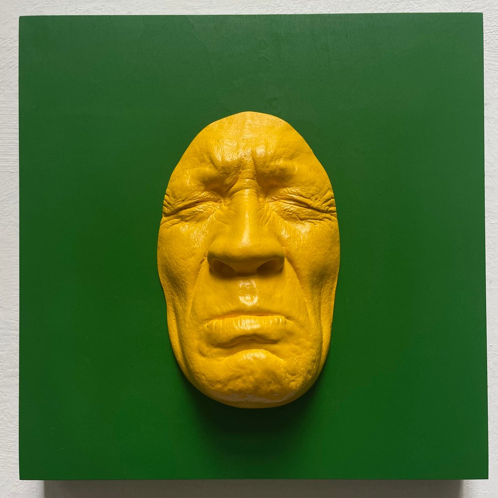 gregos - Lot of 4 frames-4 yellow moods on green background #4.3