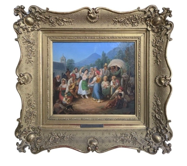 Gottlieb Gutekunst (1801 -1858), Attr. - Scena di ballo #1.0