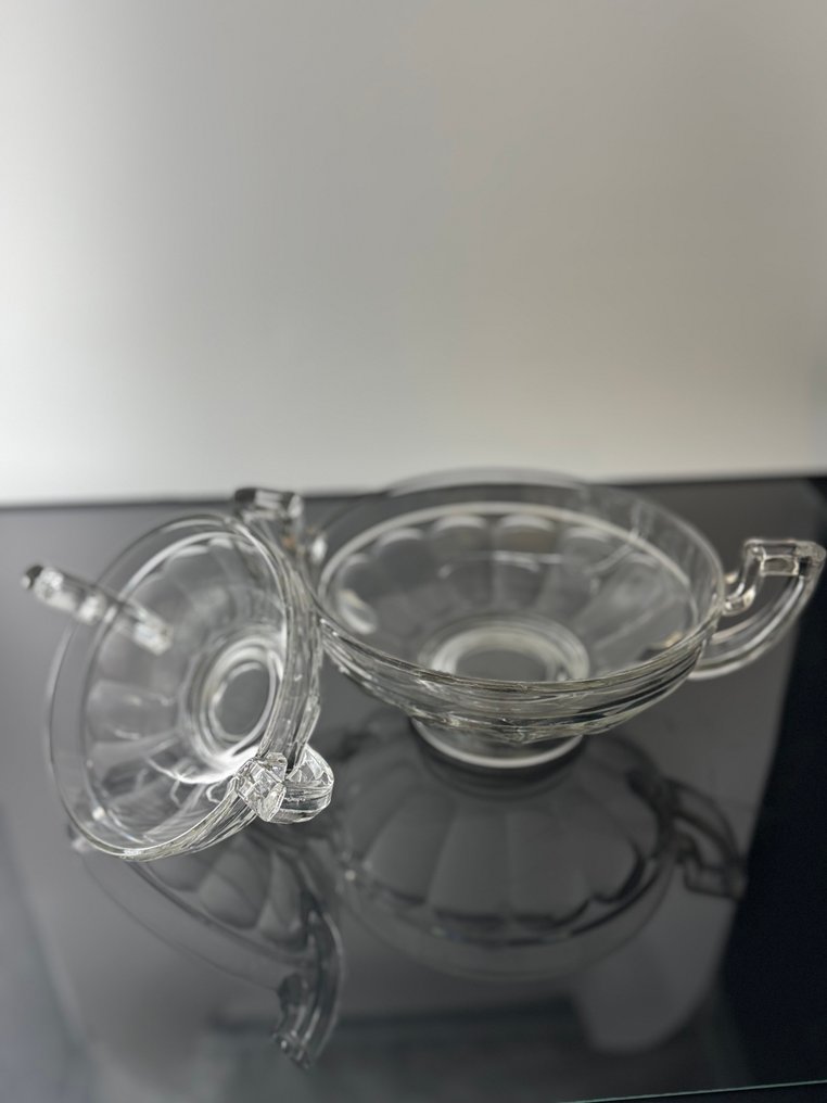 Val Saint Lambert, luxval - Charles Graffart & René Delvenne - Βάζο (2) - Νοεμία - Γυαλί - 2 coupe «Noémie» #3.2