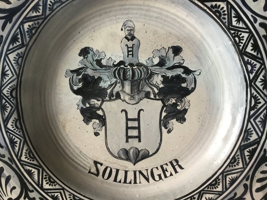 盘子 - 陶瓷 - Sollinger 徽章家族标志 #2.1