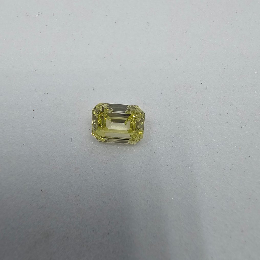 1 pcs 钻石 (天然色彩的) - 1.71 ct - 祖母绿 - Fancy 黄色 - VS1 轻微内含一级 - 国际宝石研究院(IGI) #1.0