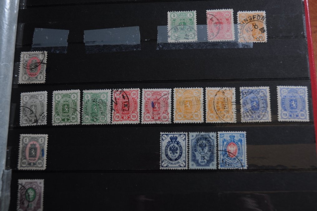 Finland  - Part from classical in a stock book, album pages, and more. - finland stamps #1.0