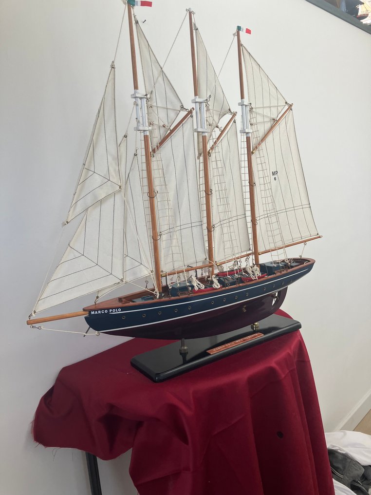 Ναυτικά αντικείμενα - zeilschip Marco Polo Tarente - Ξύλο, Βαμβάκι #1.0