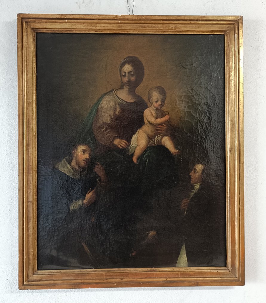 Ιταλική σχολή (XVII) - Madonna col Bambino, San Francesco e committente #2.1