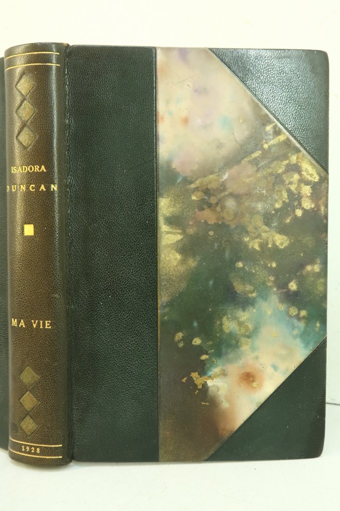 Isadora Duncan - Ma vie [reliure Art Deco mosaïquée ; ex. de tête num. sur pur fil ; Danse] - 1928 #3.2