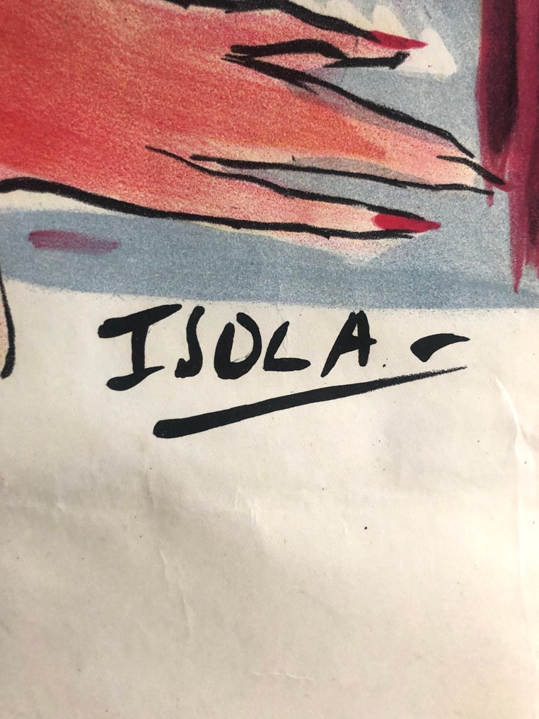 ISOLA - IMP. SCHMIT - PARIS - Isola – Ce trench-coat Suroît - Affiche originale - 1940 - Δεκαετία του 1940 #4.3