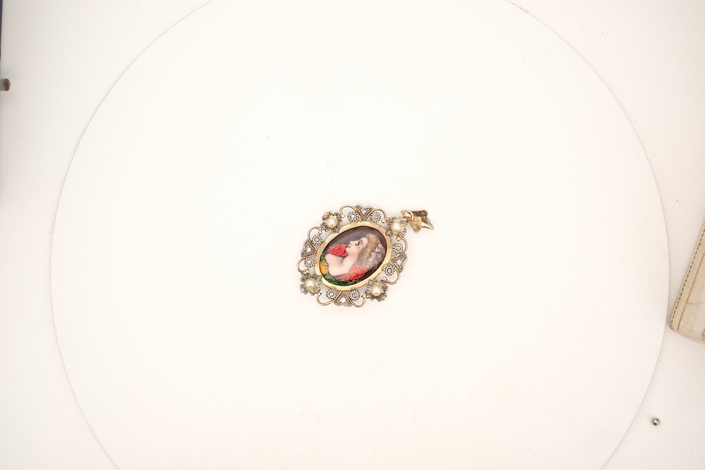 Hanger - 19.2 kt. Geel goud - Pearl #3.2