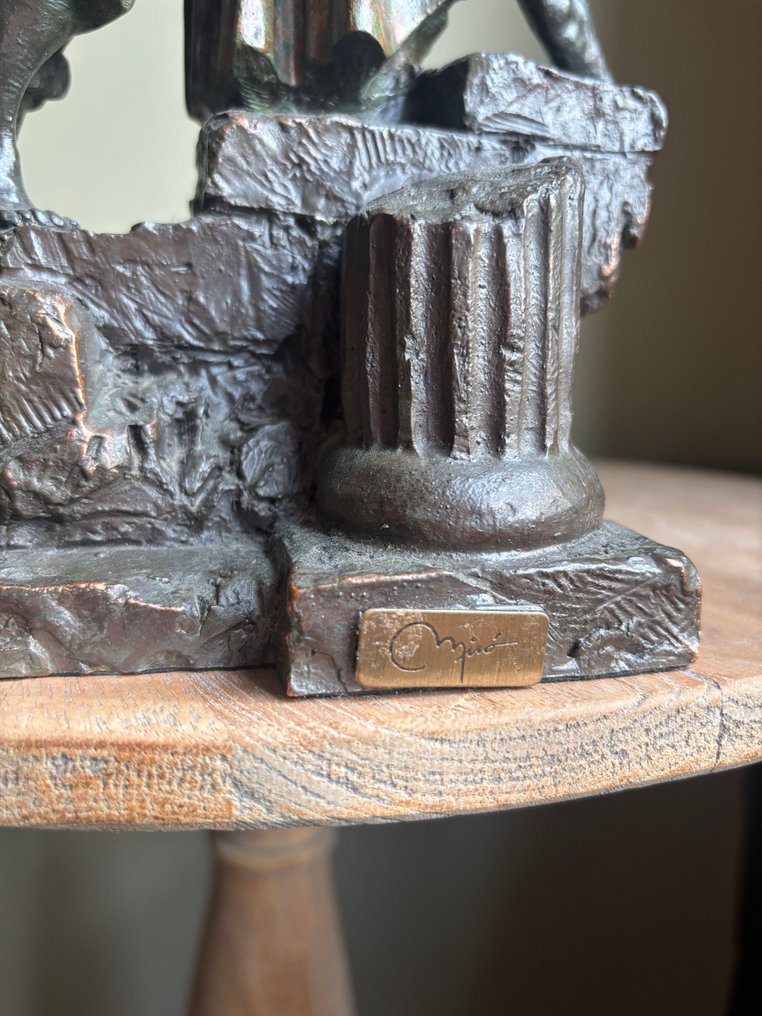 IneveART - naar Miró - Γλυπτό, Omhelzing - 34 cm - Πατιναρισμένος μπρούτζος #4.3