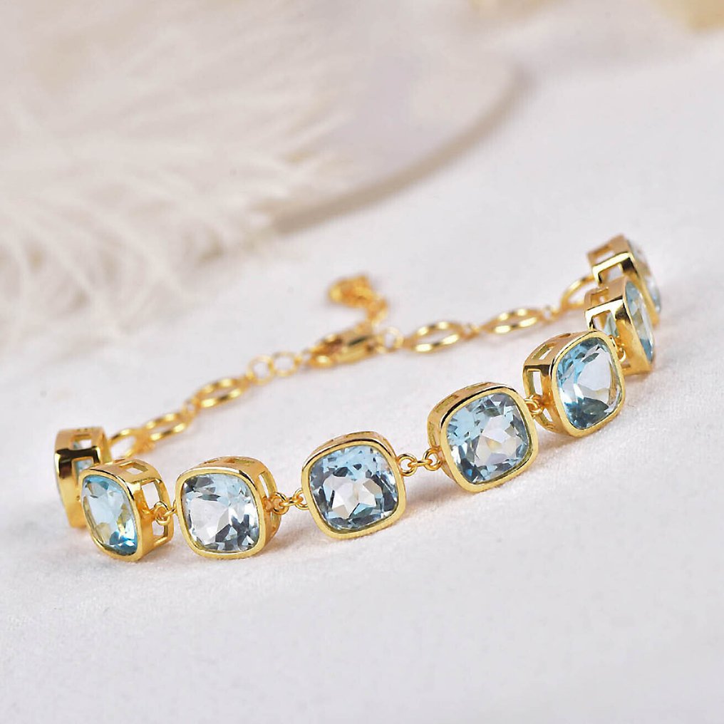 Senza Prezzo di Riserva - Bracciale Argento - Topaz - Certificato #1.0