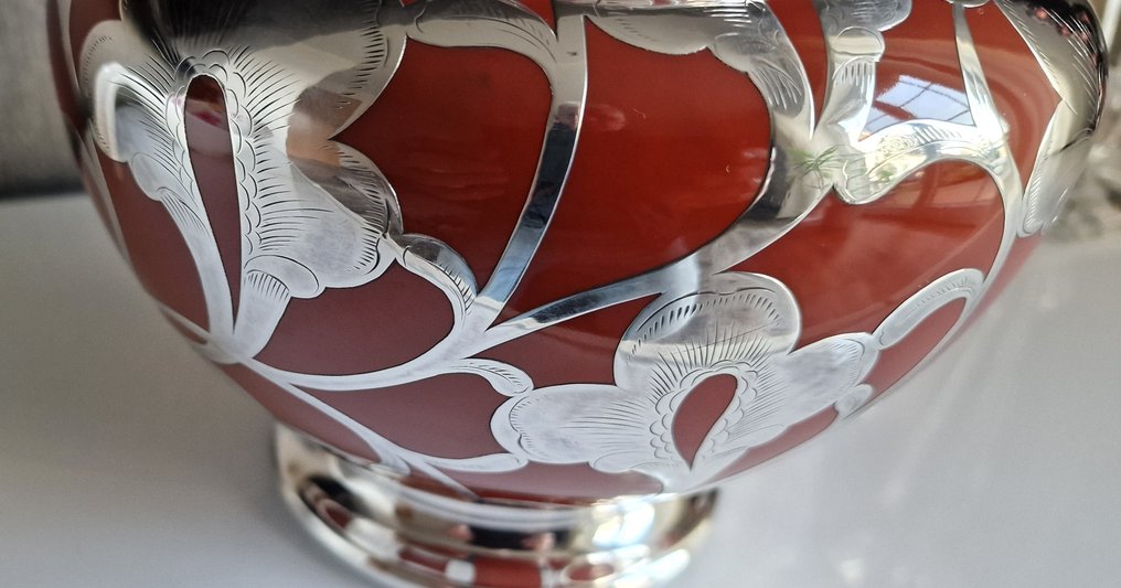 Friedrich Wilhelm Spahr - Vas - Porțelan, Argint - Overlay 1947 Rubin #4.3