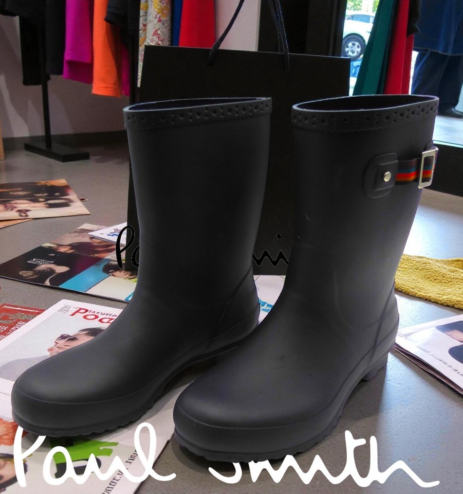 PAUL SMITH Uomo Krupa Wellington Black Dark Navy - Ankle boots - Size: EU 41 #2.1