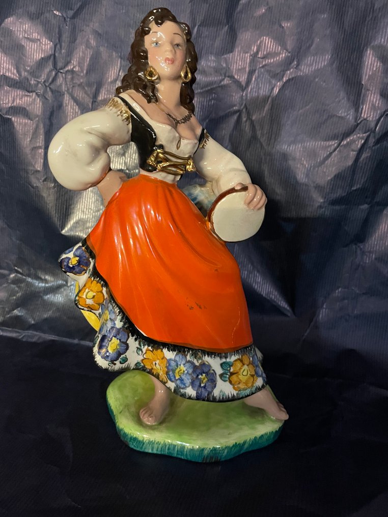 Girardi Giovanni - Giovanni Girardi - Figure - Gitana con tamburello - Ceramic #1.0