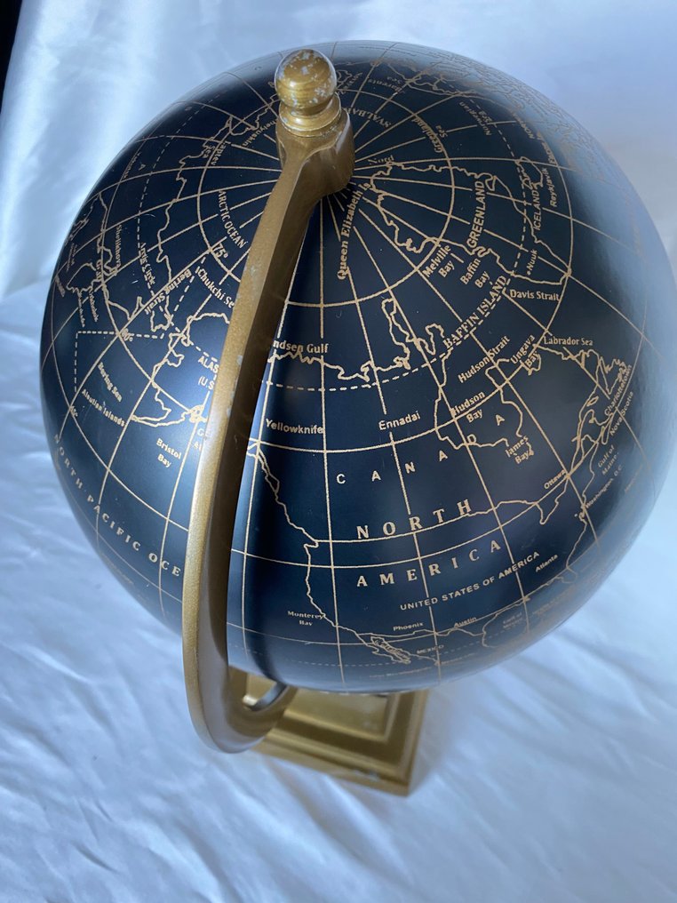 Globe - 1980-1990 - Vintage globe map made with a metal structure. #3.2