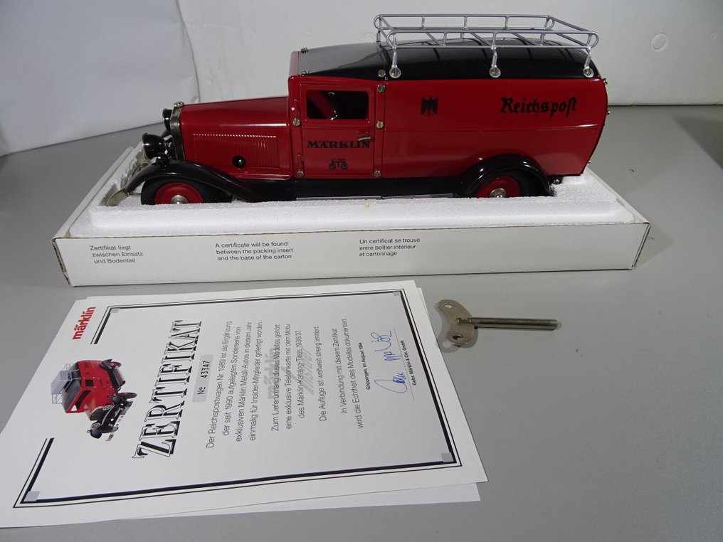 Märklin - 锡制玩具 - Märklin 1989 Reichspost Delivery Truck, Boxed #3.2