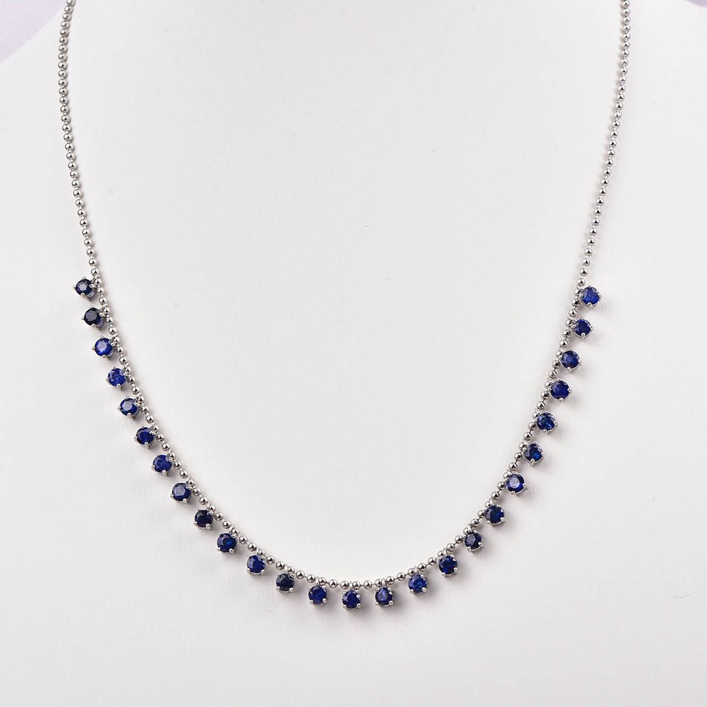 Senza Prezzo di Riserva - Collana Argento - Sapphire - Certificato #3.2
