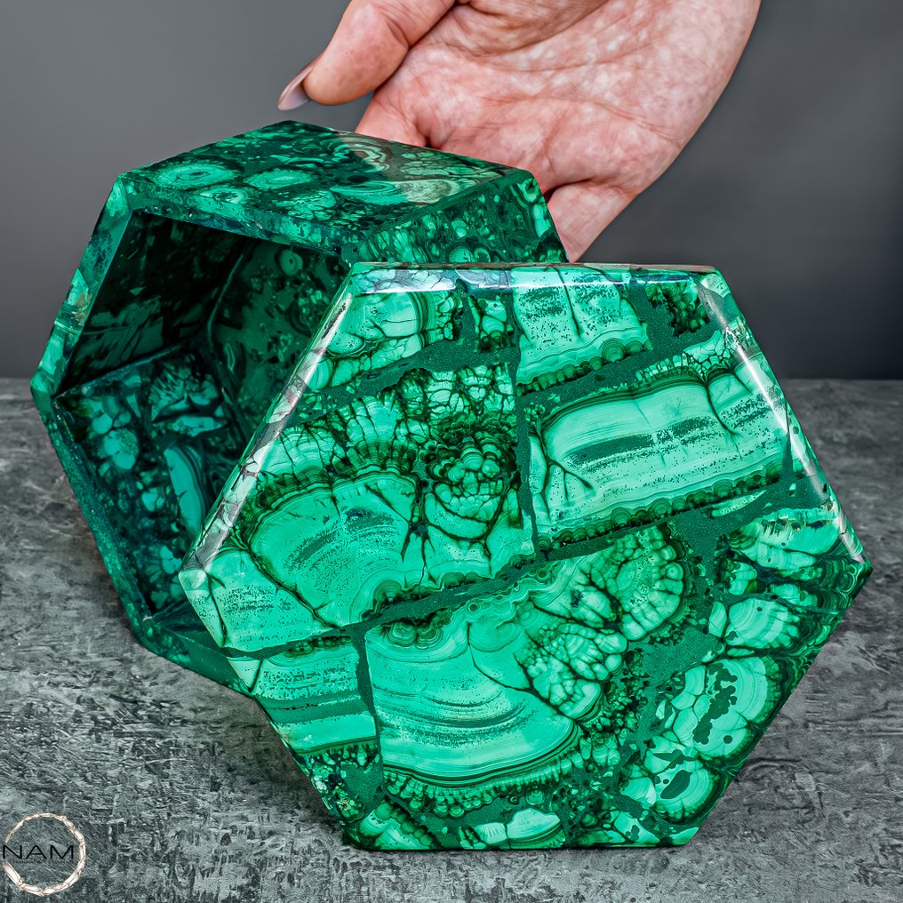 Φυσική σμαραγδί κοσμηματοθήκη Αριστούργημα της χειροτεχνίας- 1141.56 g #1.0