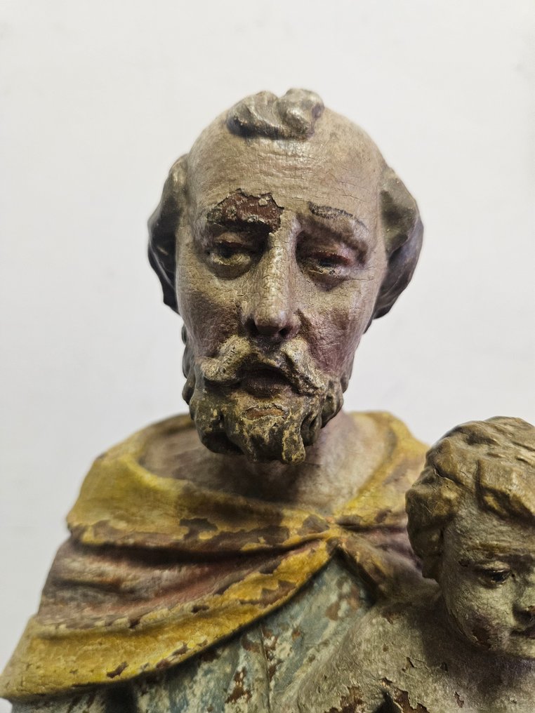 Statue, Josef mit Jesuskind - 54 cm - Tre - 1800 #3.2