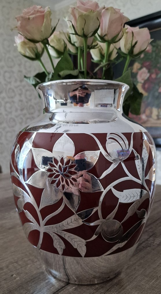 Friedrich Wilhelm Spahr - Vase - Porcelæn - Silber-Overlay 1947 #2.1
