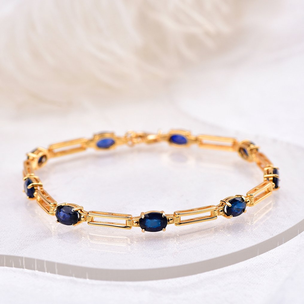 Zonder Minimumprijs - Armband Zilver - Sapphire - Gecertificeerd #1.0