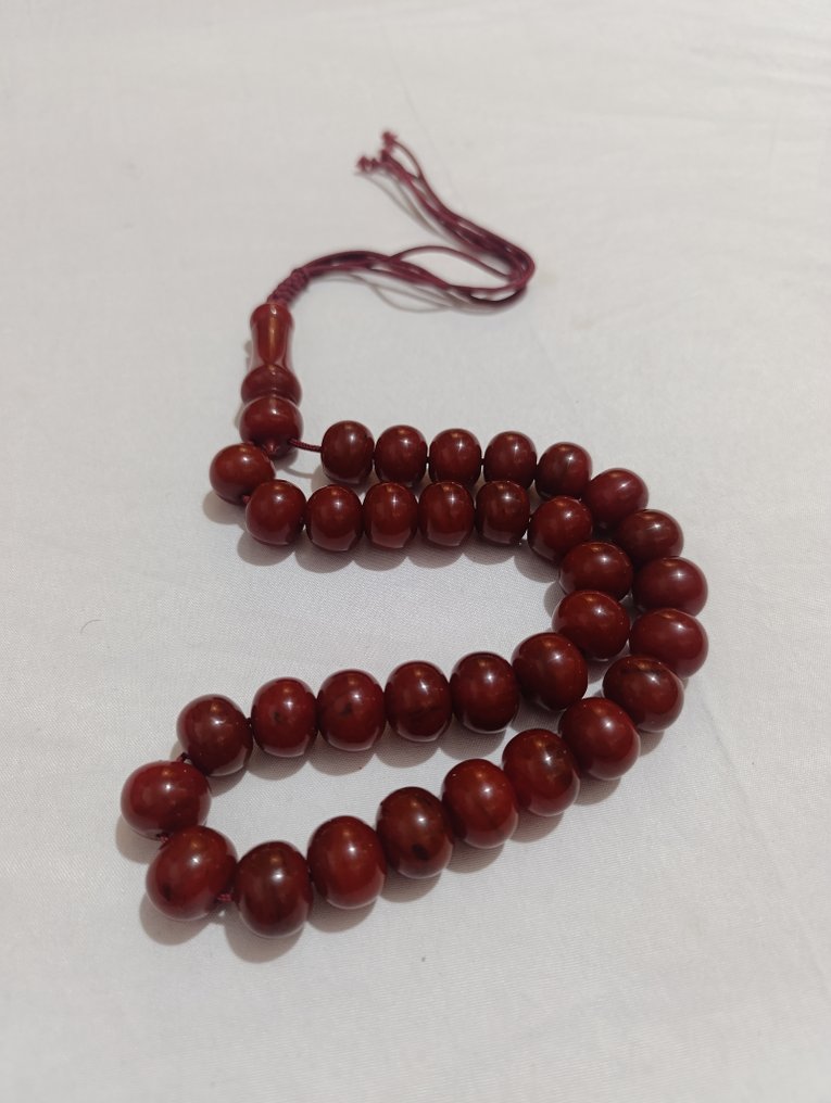  誦經念珠 - 琥珀 - 1970-1980 - 稀有的祈祷念珠  #3.2