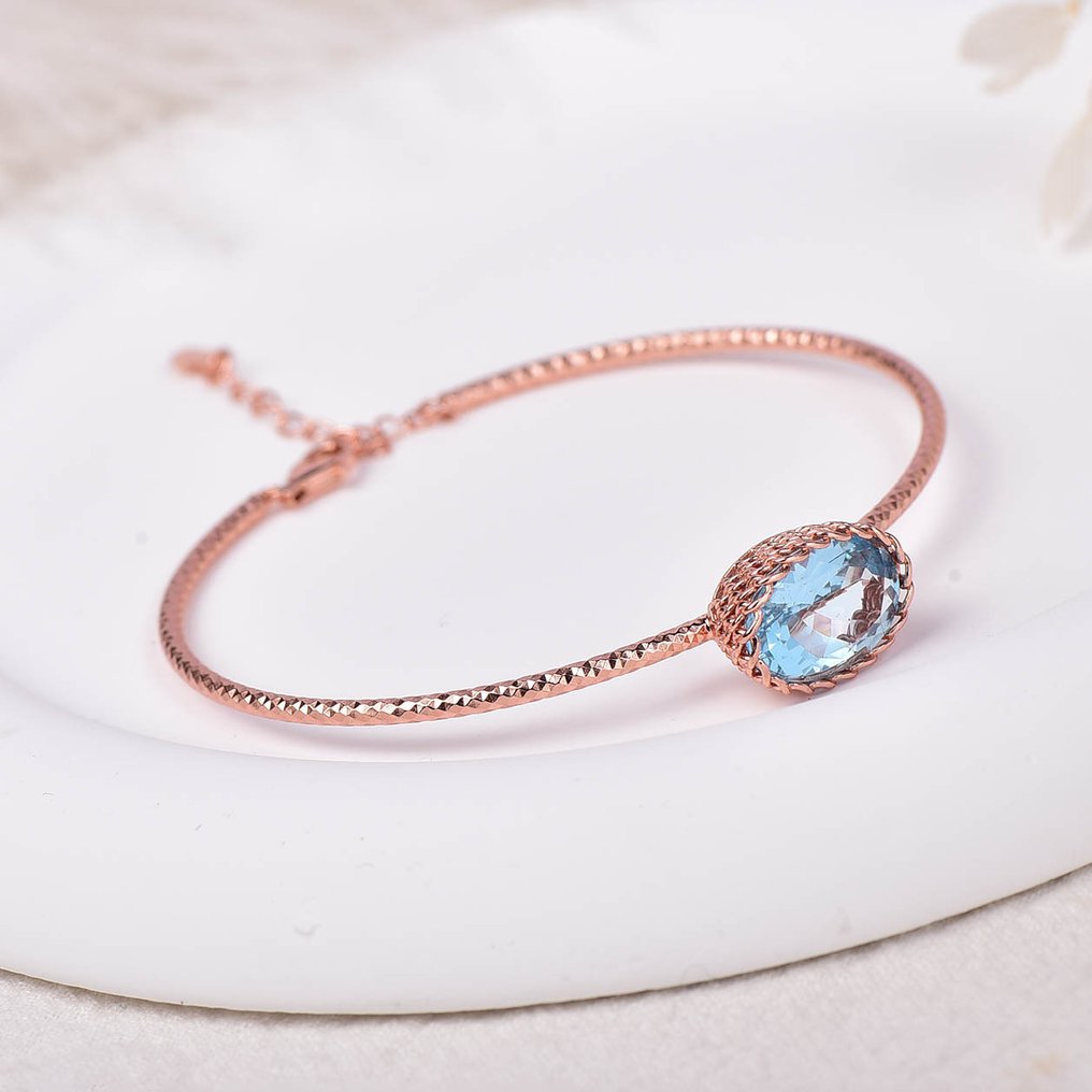 Ingen mindstepris - Armbånd Sølv - Topaz - Certificeret #4.3