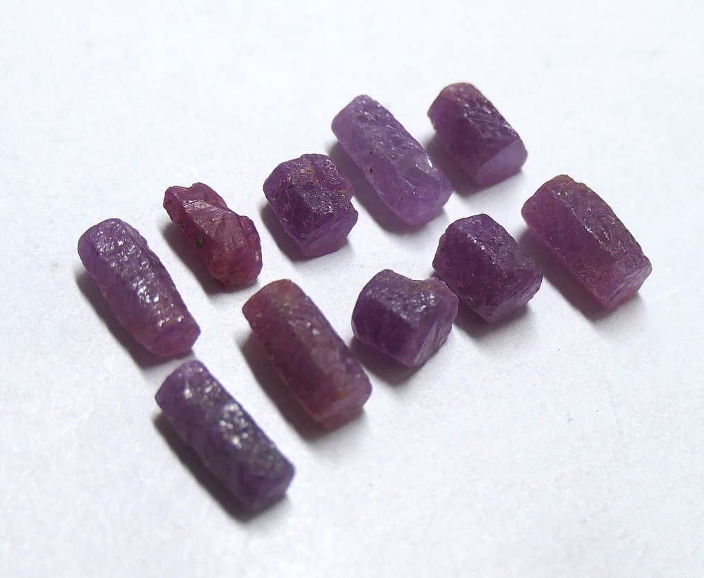 Κρύσταλλοι ρουμπίνι 100% φυσικοί Κρύσταλλος- 6.34 g - (10) #1.0