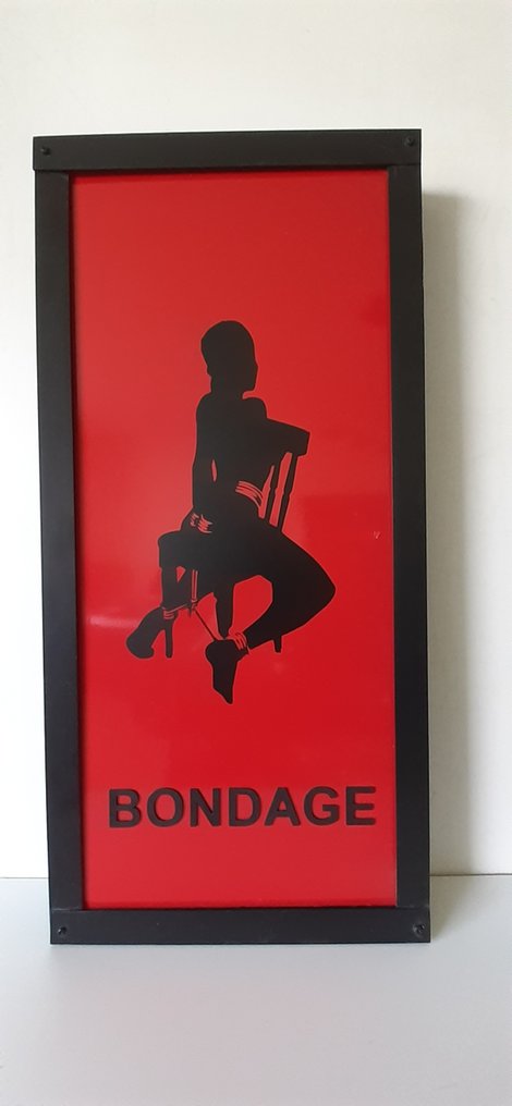 Amsterdam red light district reclame - Reclamebord met achtergrondverlichting - Staal #2.1